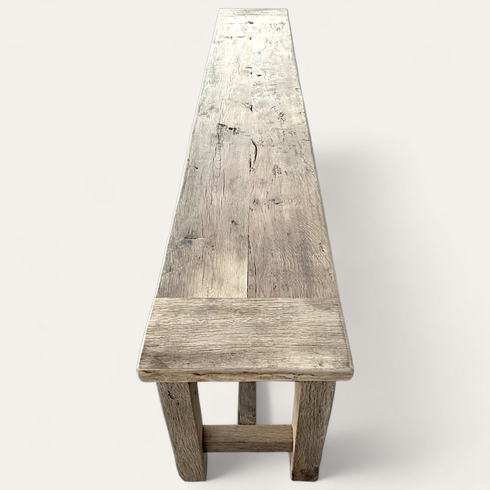 Banc Riviera en vieux chêne